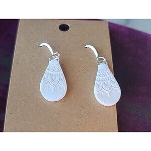 Polymer Clay White Dangling Earrings New
